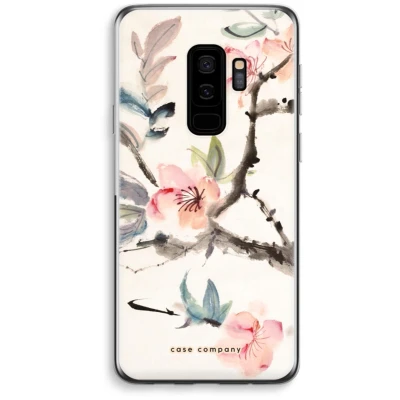 Afbeelding van Case Company® hoesje geschikt voor Samsung Galaxy S9 Plus Japanse bloemen Soft Cover Telefoonhoesje Bescherming aan alle Kanten en Schermrand