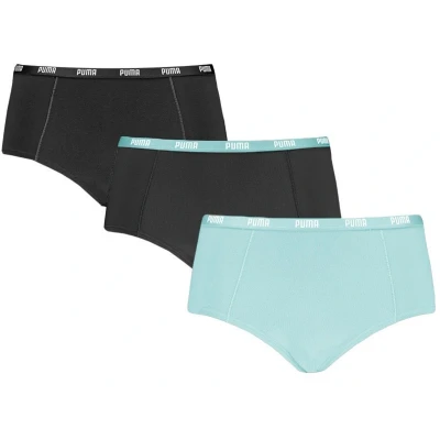Afbeelding van Puma MINI Short 3 PACK Onderbroeken, Dames, Maat: Medium, Mint/black
