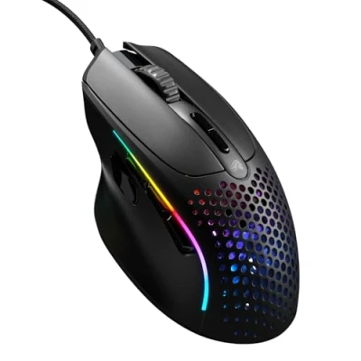 Image de Glorious Gaming Model I 2 Wired Souris de jeu filaire : 9 boutons programmables (2 échangeables), 66 g, capteur optique 26k, switches 80 M clics, MMO/MOBA/FPS, appuie pouce latéral, noir