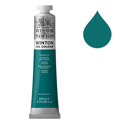 Image de Winsor &amp; Newton Winton peinture à l&#039;huile (200 ml) 696 nuance de vert Guignet