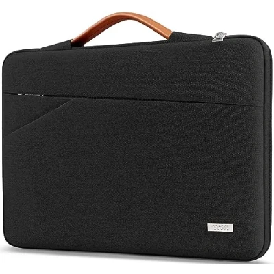 Image de TECOOL 14 Pouces Housse Ordinateur Portable Pochette PC Étanche pour HP Lenovo Dell Acer ASUS Chromebook Notebook, 15,3 MacBook Air M2 M3 M4(2023 2025), Noir