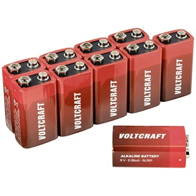 Afbeelding van VOLTCRAFT 6LR61 9V batterij (blok) Alkaline 550 mAh 9 V 10 stuk(s)