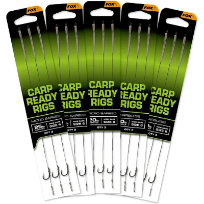 Afbeelding van Fox Carp Ready Rigs Haak Wide Gape (3 pcs) Maat : 6 Barbed 20lb