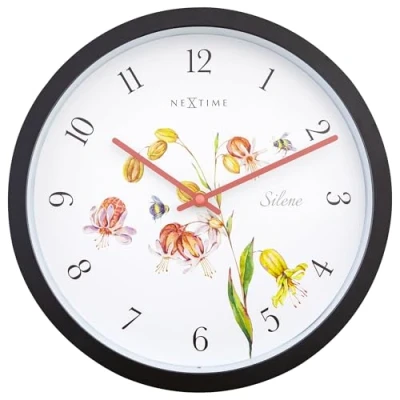 Afbeelding van Nextime Ne 4316 Buitenklok Silene 30.5 Cm Zwart/Wit
