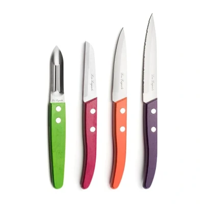 Afbeelding van Lou laguiole Forest 4 delige schilmessen set Hout