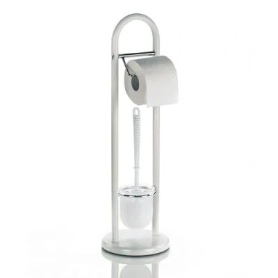 Afbeelding van Linda Toiletrol en wc borstel Houder Wit Kela