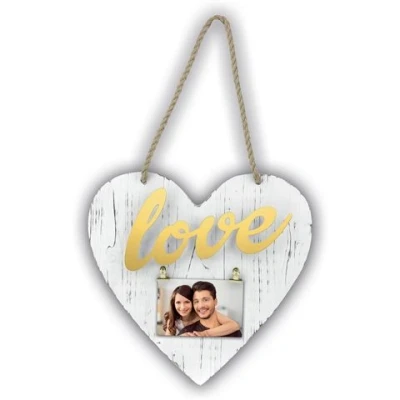 Afbeelding van ZEP Houten hartvormige fotolijst Elvira goud voor foto 10x15 LC22G