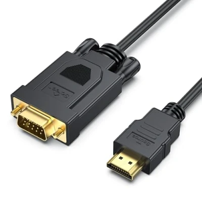 Afbeelding van BENFEI HDMI naar VGA 1,8 M kabel, unidirectionele to (mannelijk mannelijk) compatibel voor o.a. Computer, Laptop, Projector, HDTV &amp; Xbox