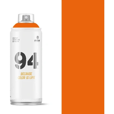 Afbeelding van MTN94 Oranje spuitverf 400ml lage druk en matte afwerking