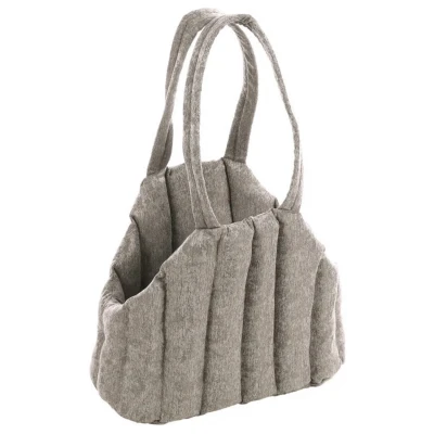 Afbeelding van Flamingo Gilian Draagtas Honden Lichtgrijs 43x23x35cm 1st 138414