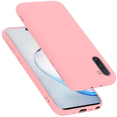 Afbeelding van Cadorabo Hoesje geschikt voor Samsung Galaxy NOTE 10 in LIQUID ROZE Beschermhoes gemaakt van flexibel TPU silicone Case Cover