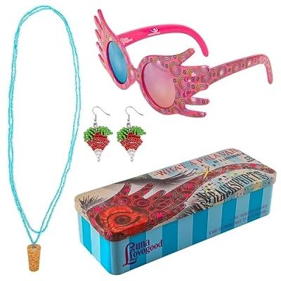 Afbeelding van Cinereplicas Harry Potter Luna Lovegood Drinktrio met Spectrespecs, Radish oorbellen en kurkketting Officiële licentie