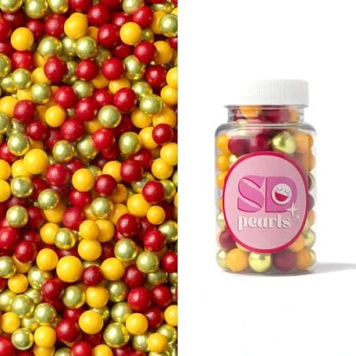 Afbeelding van SD Pearls Mélange de sucres et perles multicolores comestibles pour gâteaux, muffins cupcakes (mélange « Bordeaux », 90 g)