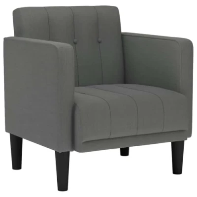 Afbeelding van Fauteuil met armleuningen 53 cm stof donkergrijs