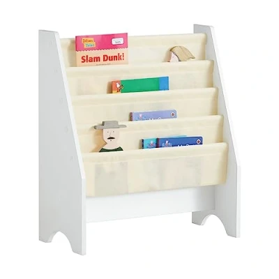 Afbeelding van SoBuy FRG225 W Boekenkast voor kinderen, tijdschriftenrek, 4 vakken
