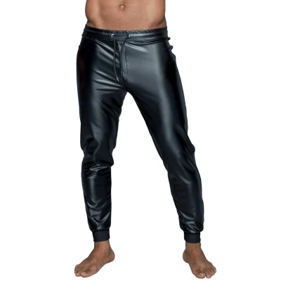 Afbeelding van Noir Handmade Comfortabele Broek Wetlook Zwart