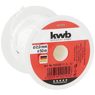 Afbeelding van kwb 922125 Muursnoer 2 mm Wit 50 m