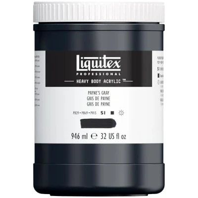 Afbeelding van Liquitex Heavy Body Professionele acrylverf, dik lichaam, 946 ml, kleur payne grijs