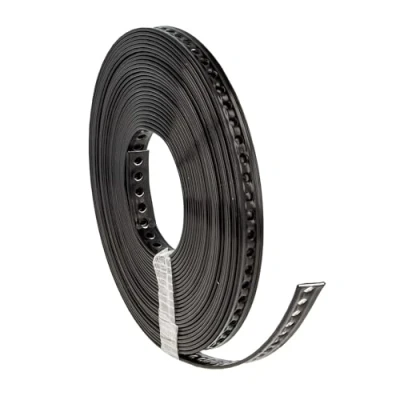 Afbeelding van tecuro LBKVZ14 Geperforeerde montageband, breedte 14 mm, rol 10 m lengte, kunststof gecoat staal