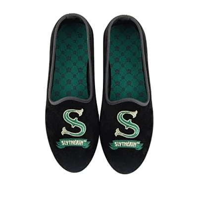 Afbeelding van Cinereplicas Harry Potter sloffen Deluxe Slytherin, 39/40, officieel gelicentieerd product, zwart, 39 EU, zwart.