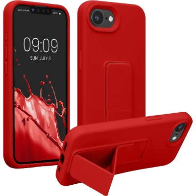 Afbeelding van kwmobile back cover voor smartphone geschikt Apple iPhone 16e 1x beschermhoesje van kunststof In rood