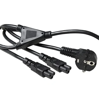 Afbeelding van ACT AK5208 230V Stroomkabel CEE7/7 Male (Haaks)/2x C5 1,8 meter