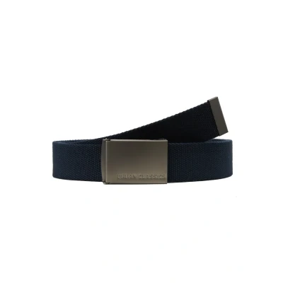 Afbeelding van Urban Classics Single Riem navy/silvercoloured, Heren, Maat: One Size, Navy/silver coloured