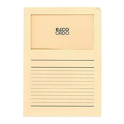 Afbeelding van ELCO 100 stuks hoekzakken met venster 120 g/m² 22 x 31 chamois 29489.41