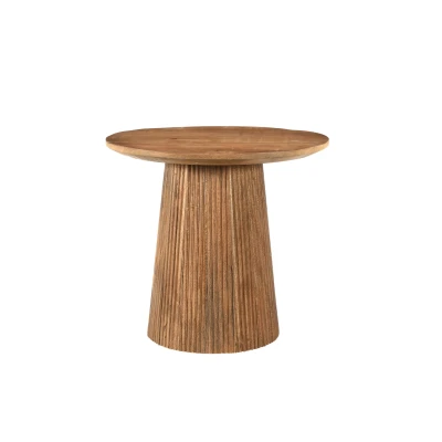 Afbeelding van Salvator ronde bijzettafel Ø50 cm hout naturel