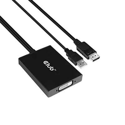Image de Club 3D Adaptateur DisplayPort / DVI liaison double USB (alimentation uniquement) (M) pour D (F) 1.2a 60 cm alimentation actif