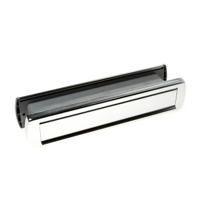 Afbeelding van AXA Curve Plus briefplaat met tochtklep en verbindingsschacht deurdikte 38 t/m 72 mm aluminium geanodiseerd F1