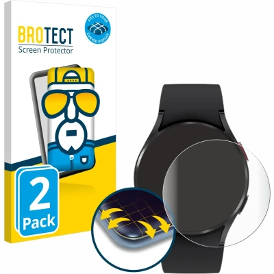 Afbeelding van BROTECT Screenprotector voor Samsung Galaxy Watch 4 (40mm) Folie Beschermfolie transparant volledig dekking (2 Stuks)