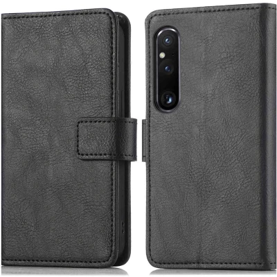 Afbeelding van iMoshion Hoesje Geschikt voor Sony Xperia 1 V Met Pasjeshouder Mandala Bookcase Zwart