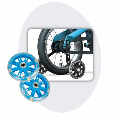 Afbeelding van Voltano Zijwieltjes LED Verlichting Blauw 12 20 inch