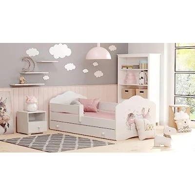 Afbeelding van Kobi Fala Kinderbed met lade en matras, 160 x 80 cm, wit