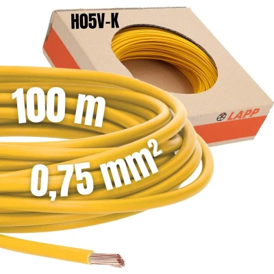 Afbeelding van LAPP 4510112 Draad H05V K 1 x 0.75 mm² Geel 100 m