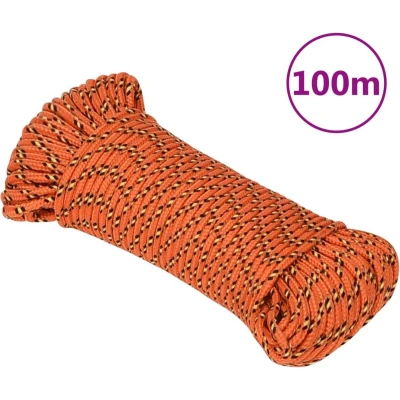 Afbeelding van Boottouw 3 mm 100 m polypropyleen oranje
