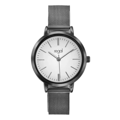 Afbeelding van Regal mesh horloge met zwartkleurige band