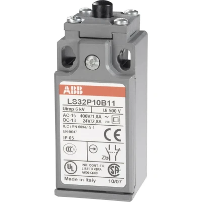 Afbeelding van ABB 1SBV010310R1211 LS32P10B11 Eindschakelaar 400 V/AC 1.8 A Plunjer Moment IP65 1 stuk(s)