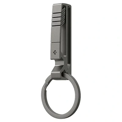 Afbeelding van Spigen Metal Fit sleutelhanger met flesopener en clip voor dames heren Gunmetal