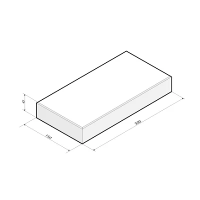 Afbeelding van Tegel 30x15x4,5 cm wit komo
