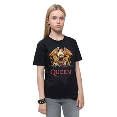 Afbeelding van Queen Classic Crest Kinder T shirt Kids tm 6 jaar Zwart