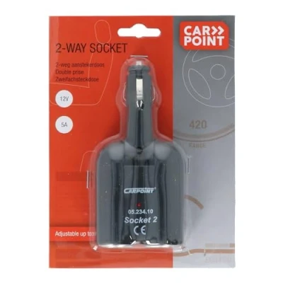 Image de Carpoint Séparateur à 2 voies 12V noir