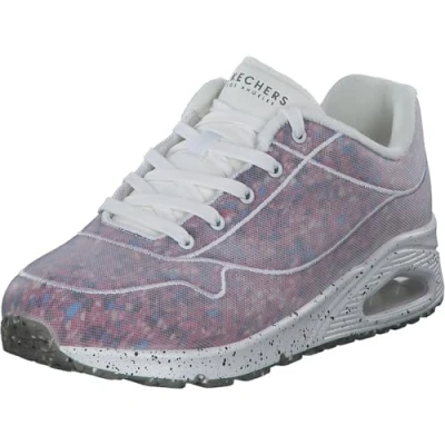 Afbeelding van Skechers Sport UNO Sneakers laag, Dames, Maat: 41, White recycled mono mesh/multi colored foam trim Kunststof