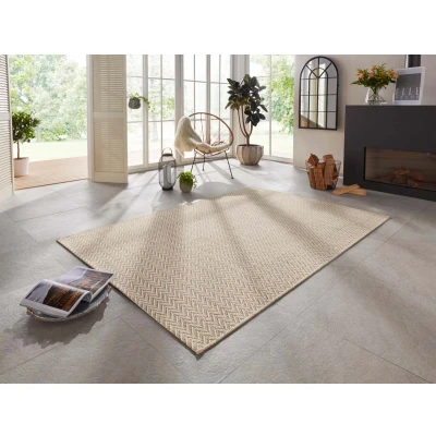 Afbeelding van Binnen en Buitenkleed Cean 120x170cm Creme Grafisch Vloerkleed 123vloerkleed.nl is de online webshop voor vloerkleden woonaccessoires.
