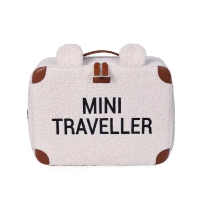 Afbeelding van Childhome Mini Traveller Kinderkoffer Teddy Ecru