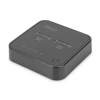 Image de DIGITUS Station d&#039;accueil de SSD baies : 2 M.2 NVMe Card USB C 3.2 (Gen 2) noir