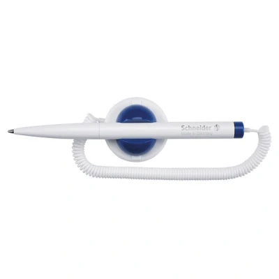 Image de Schneider KLICK FIX PEN Stylo bille sur socle Cordon spirale M/bleu Lot de 10