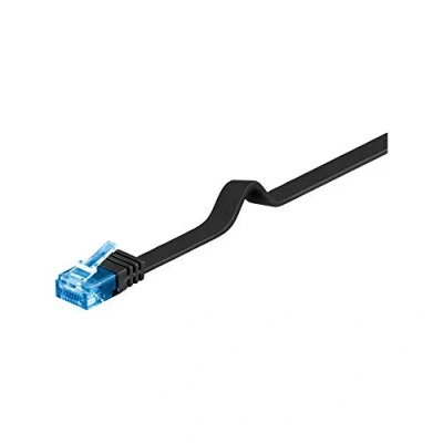 Afbeelding van Goobay 96356 CAT 6 A U/UTP platte kabel, zwart, 7 m lengte