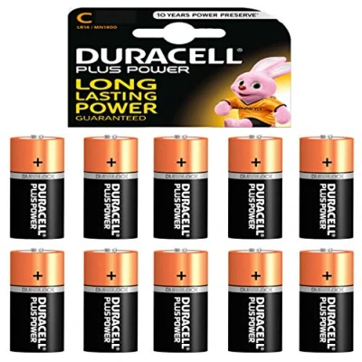 Afbeelding van 10 x Duracell 1,5 V Baby C/LR14/AM2/4014/alkaline batterij